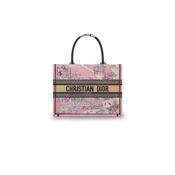 ¥780.00-880.00 【Dior】⭐⭐M129⭐6Z⭐E 北北 购物袋手提包 中号 女款 粉色