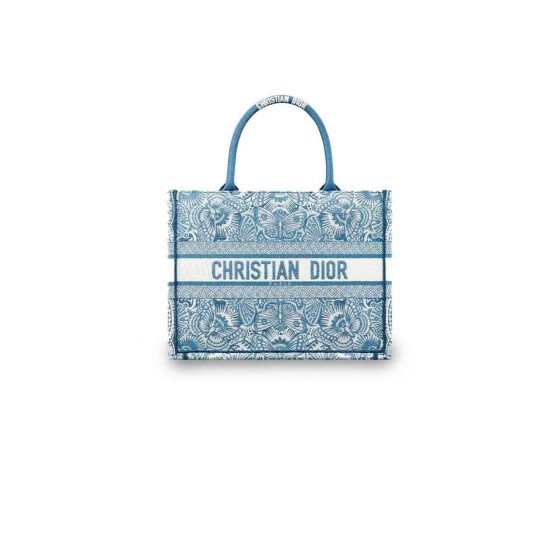 ¥840 【Dior】⭐⭐296⭐ZE 手提包 太空蓝拼白色 北北