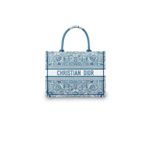 ¥840 【Dior】⭐⭐296⭐ZE 手提包 太空蓝拼白色 北北