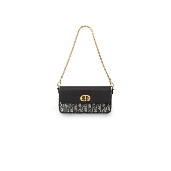 ¥520【Dior】 ⭐⭐235⭐0U 单肩斜挎包 蓝色拼黑色 尺寸23×10 鑫鑫