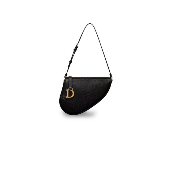 ¥520 【Dior】⭐⭐590⭐9C 可调节肩带拉链开合 羊皮革 单肩手拿包 女款 黑色 尺寸20×15 美派