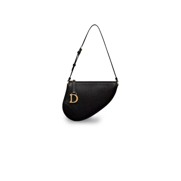 ¥520 【Dior】⭐⭐590⭐9C 可调节肩带拉链开合 羊皮革 单肩手拿包 女款 黑色 尺寸20×15 美派