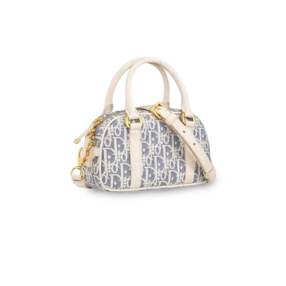 ¥580 【Dior】⭐⭐388⭐U 单肩斜挎手提包 蓝色拼浅饼干色 尺寸长20.5cm 宽7cm 高12cm 美派