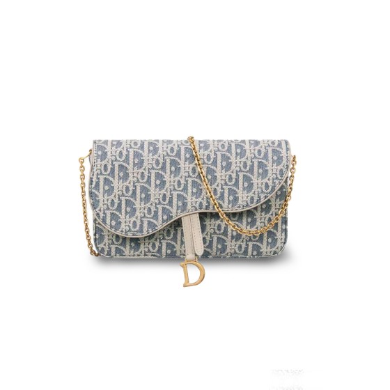 ¥560【Dior】⭐⭐590⭐7CD 单肩包 蓝色 长21.5cm 宽4.5cm 高13.5cm