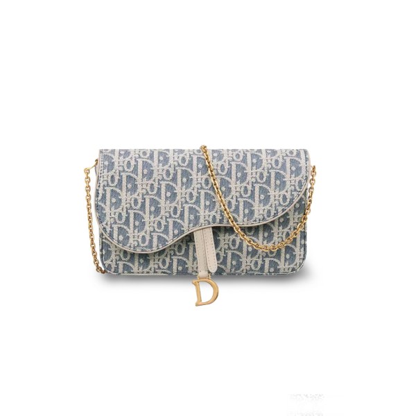 ¥560【Dior】⭐⭐590⭐7CD 单肩包 蓝色 长21.5cm 宽4.5cm 高13.5cm