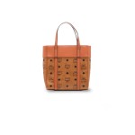 ¥550 【MCM】⭐⭐1CO⭐00 天美 帆布拼小牛皮饰边 包购物袋单肩斜挎手提包 尺寸长19cm 宽9.5cm 高21.5cm 天美