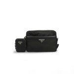 ¥580 【PRADA】2⭐VH048 小李 二合一皮革拼尼龙 公文包 男款黑色 23cm *16.5cm 小李