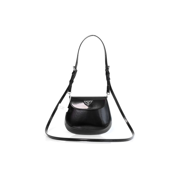 ¥580【PRADA】 1⭐BD311 杰林 16 * 4 * 22cm 金属徽标 亮面皮质 手提包 斜挎包 单肩包 小号 杰琳