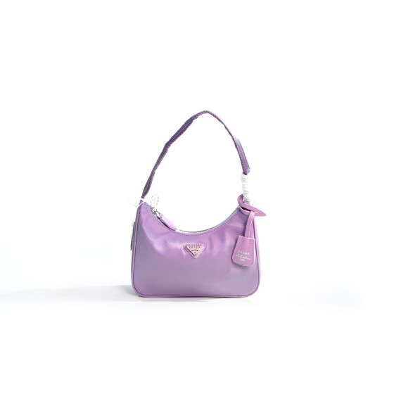 ¥ 560【PRADA】 1⭐NE204 杰林 22 * 6.5 *18CM 经典银扣 腋下包 手提包 单肩包 杰琳