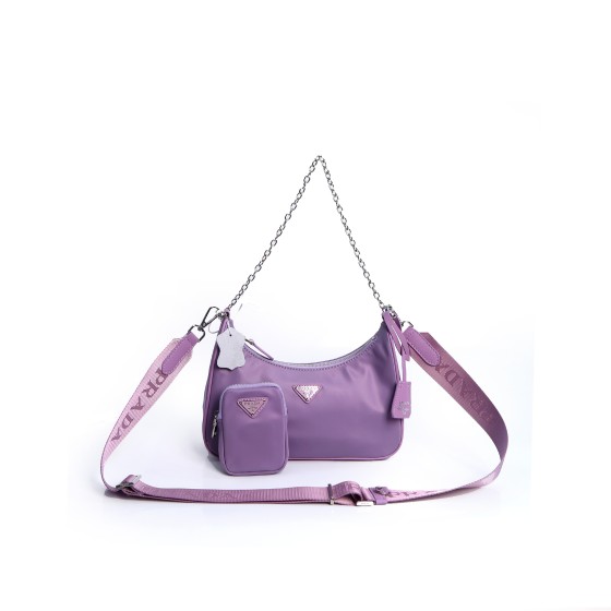 ¥580【PRADA】 1⭐BH204 杰林 22*6.5*18CM 可拆卸肩带 腋下包 链条包 单肩包 杰琳