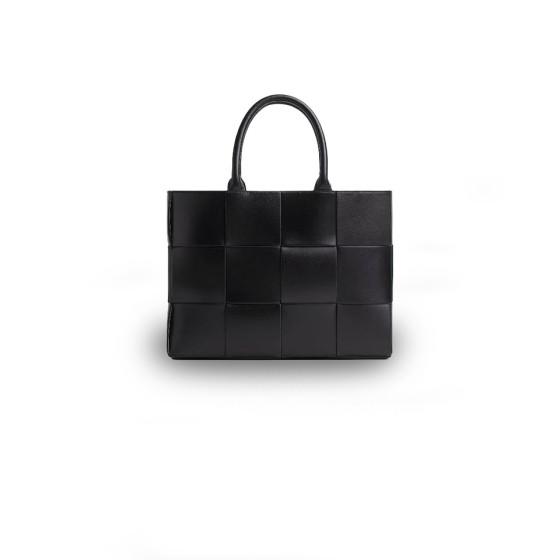 ¥580 【Bottega Veneta】⭐⭐7669⭐54 美包 编织设计 小牛皮 购物袋单肩手提包 小号 男款 黑色 美包
