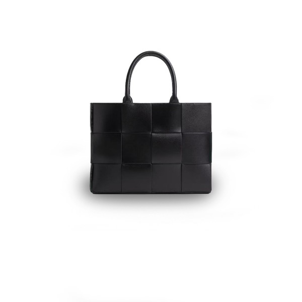 ¥580 【Bottega Veneta】⭐⭐7669⭐54 美包 编织设计 小牛皮 购物袋单肩手提包 小号 男款 黑色 美包